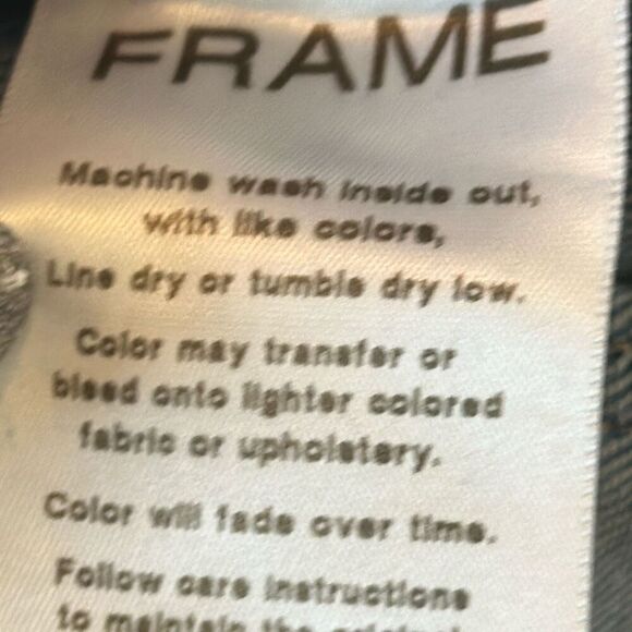 Frame Jeans Le Beau Crop Distressed Straight Raw Hem size 28 - Picture 10 of 11